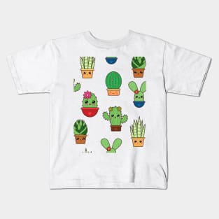 Kawaii Cactus Cuties - Adorable Cactus Kids T-Shirt